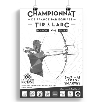 Affiche pour le Championnat de France de tir à l'arc
